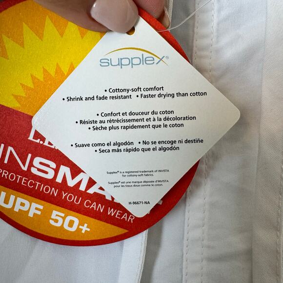 NWT L.L.Bean Shorts Women’s White UPF 50 Casual Coastal Athletic Sun Protection - Picture 9 of 13